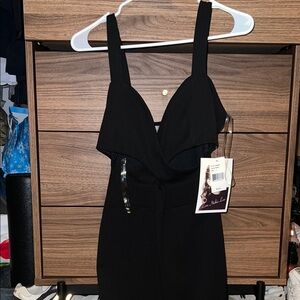 Women’s black midi dress